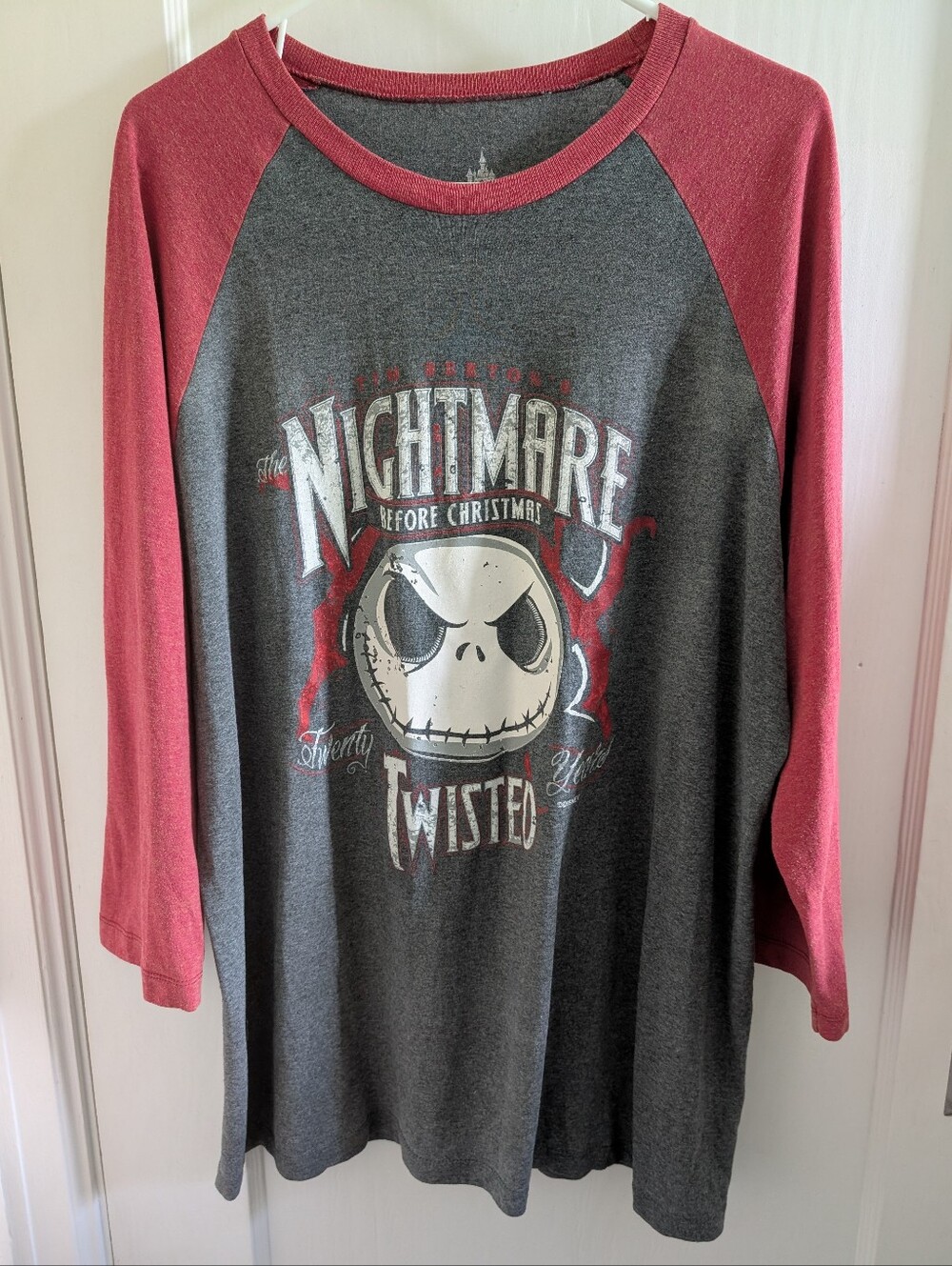 Disney Parks Men's Nightmare Before Christmas 20 Years Raglan Graphic Tee